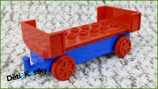 Lego® Duplo® Vagon - Dlouhý Podvozek s Červenou Korbou Bez Bočnic