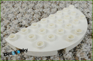 Lego® Duplo® Podložka/Destička 4x8 Půlkulatá Bílá