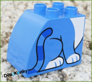 Lego® Duplo® Kostka 2x3x2 Zaoblená Azurová - Tělo Kočky