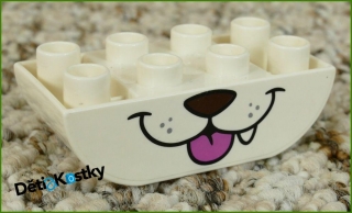 Lego® Duplo® Kostka 2x4 Bílá Invert - Pusa Psa