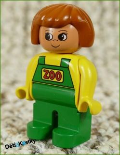 Lego® Duplo® Figurka Zoo Ošetrovatelka Zelená/Žlutá Starší Typ