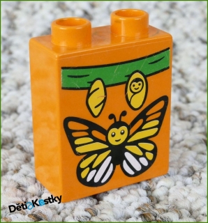 Lego® Duplo® Kostka 1x2x2 Oranžová - Motýlek