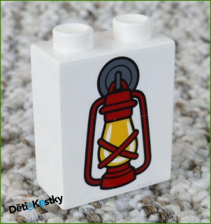 Lego® Duplo® Kostka 1x2x2 Bílá - Lucerna
