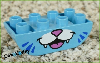 Lego® Duplo® Kostka 2x4 Tyrkysová Invert - Pusa Kočky