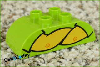 Lego® Duplo® Kostka 2x4 Zaoblená Limetka - Založené Ruce