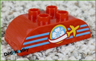 Lego® Duplo® Kostka 2x4 Zaoblená Červená - Letiště