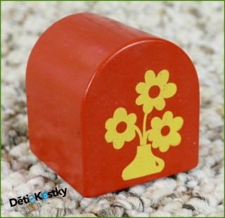 Lego® Duplo® Kostka 2x2 Zaoblená Červená - Váza s Květinami