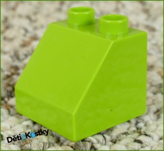 Lego® Duplo® Kostka 2x2 Zkosená Limetka