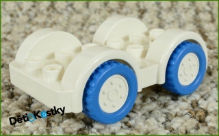 Lego® Duplo® Podvozek Autíčka 4x6 Bílý - Modrá Kola
