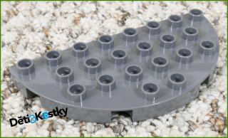 Lego® Duplo® Podložka/Destička 4x8 Půlkulatá Tmavě Šedá