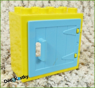 Lego® Duplo® Kostka s Tyrkysovými Dveřmi Žlutá