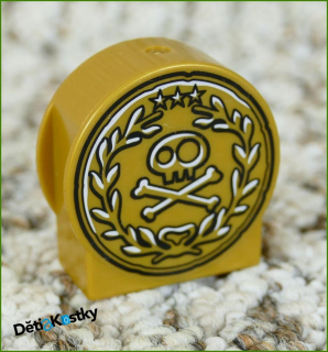 Lego® Duplo® Kostka 1x2x2 Zlatá Kulatá - Dublon