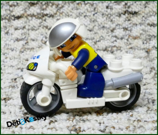 Lego® Duplo® Policejní Motorka Bílá s Policajtem