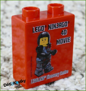 Lego® Duplo® Kostka 1x2x2 Červená - Lego Ninjago Movie 2018