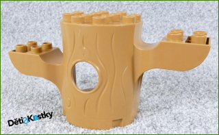 Lego® Duplo® Strom Světle Hnědý s Větvemi a Otvorem