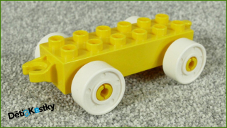 Lego® Duplo® Podvozek pro Auta Žlutý - Bílá Kola