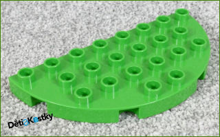 Lego® Duplo® Podložka/Destička 4x8 Půlkulatá Světle Zelená