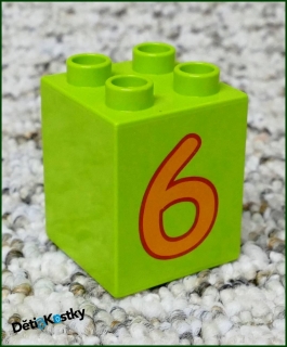 Lego® Duplo® Kostka 2x2x2 Limetka - Oranžová Šestka