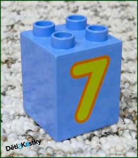 Lego® Duplo® Kostka 2x2x2 Modrá - Žlutá Sedmička