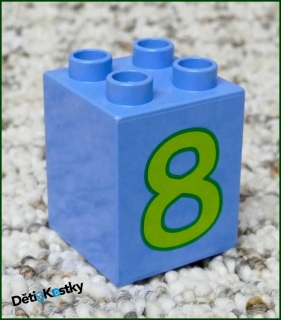 Lego® Duplo® Kostka 2x2x2 Světle Modrá - Zelená Osmička