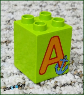 Lego® Duplo® Kostka 2x2x2 - Písmeno A