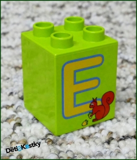 Lego® Duplo® Kostka 2x2x2 - Písmeno E