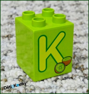 Lego® Duplo® Kostka 2x2x2 - Písmeno K