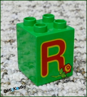 Lego® Duplo® Kostka 2x2x2 - Písmeno R