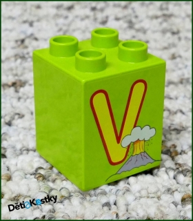 Lego® Duplo® Kostka 2x2x2 - Písmeno V