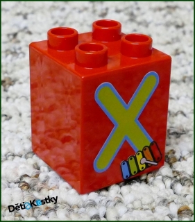 Lego® Duplo® Kostka 2x2x2 - Písmeno X
