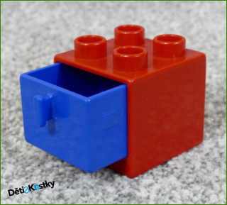 Lego® Duplo® Skříňka Malá Červená/Modrý Šuplík