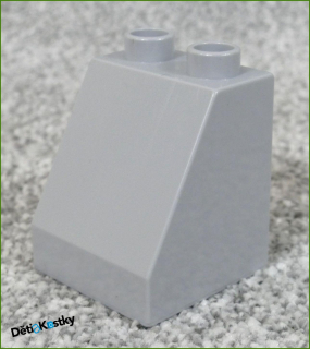 Lego® Duplo® Kostka 2x2 Zkosená Vysoká Šedá