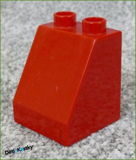 Lego® Duplo® Kostka 2x2 Zkosená Vysoká Červená