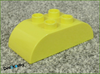 Lego® Duplo® Kostka 2x4 Zaoblená Světlounce Žlutá (Stříška)