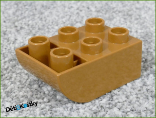 Lego® Duplo® Kostka 2x3 Zaoblená Invert - Světle Hnědá