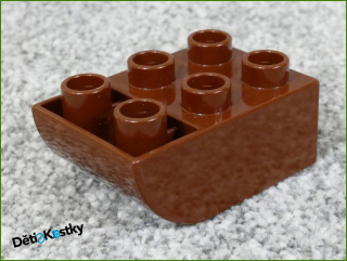 Lego® Duplo® Kostka 2x3 Zaoblená Invert - Tmavě Hnědá