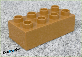 Lego® Duplo® Kostka 2x4 Světlounce Hnědá