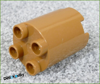 Lego® Duplo® Kostka Váleček (Sloup) Světlounce Hnědý