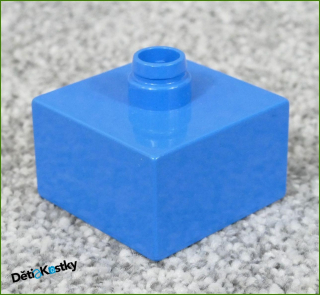 Lego® Duplo® Kostka 2x2 Azurová - Jeden Nop Uprostřed