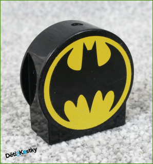 Lego® Duplo® Kostka 1x2x2 Černá Zakulacená - Batman