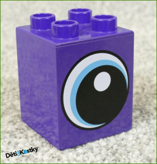 Lego® Duplo® Kostka 2x2x2 Fialová - Velké Oko Lemované