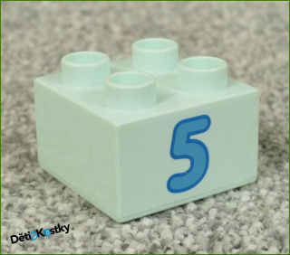 Lego® Duplo® Kostka 2x2 Bledě Mentolová - Tyrkysová Pětka