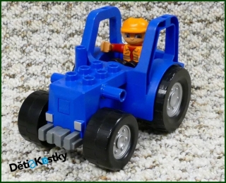 Lego® Duplo® Traktor Velký Modrý s Figurkou