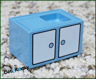 Lego® Duplo® Kuchyňská Linka s Dřezem Světle Modrá