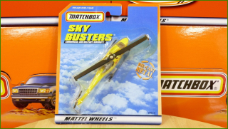 Matchbox Model Letadla Skybusters - Rescue Helicopter - Commercial And Millitary Aircraft - zabarvený plastový obal