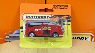 Matchbox Model Autíčka Super Fast No.13 - Snorkel Fire Engine