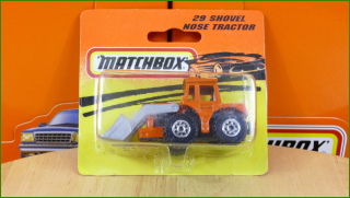 Matchbox Model Autíčka No.29 - Shovel Nose Tractor