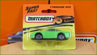 Matchbox Model Autíčka No.7 - Porsche 959 (neotevřeno)