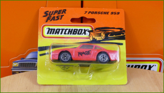 Matchbox Model Autíčka No.7 - Porsche 959 (neotevřeno)