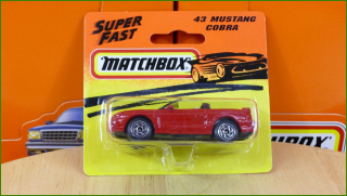 Matchbox Model Autíčka (Made in Thailand) No.43 - Mustang Cobra (neotevřeno)